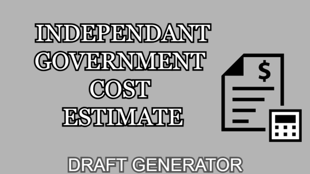 Independent Government Cost Estimate