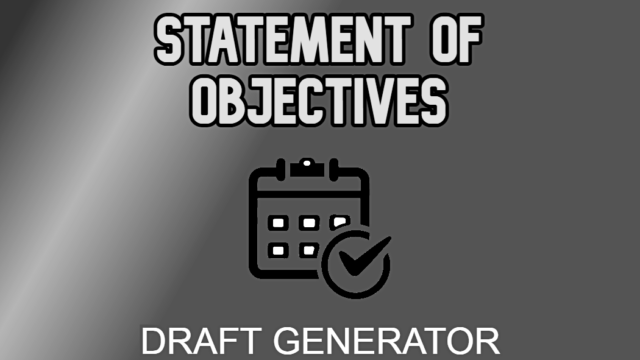 Statement of Objectives