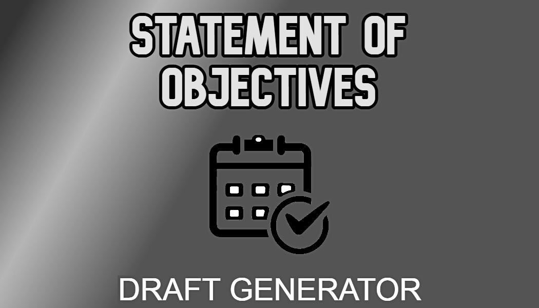 Statement of Objectives