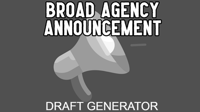 Broad Agency Announcement