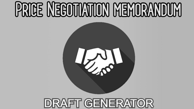 Price Negotiation Memorandum