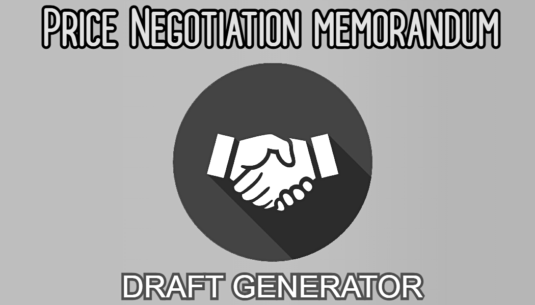 Price Negotiation Memorandum