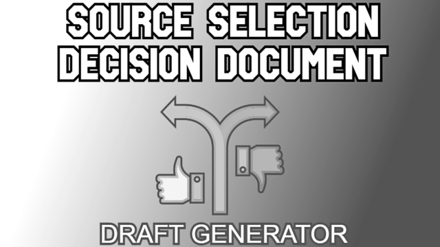 Source Selection Decision Document