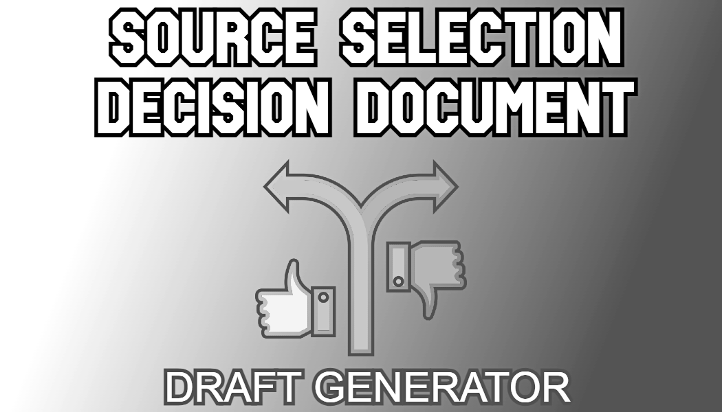 Source Selection Decision Document